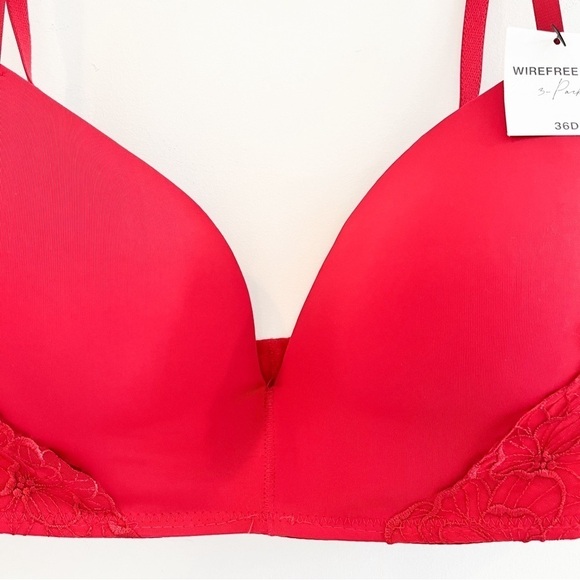 NWT Ann Klein 36D Red Wirefree Bra - Picture 3 of 7